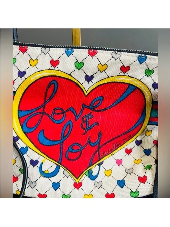 Brighton White Multicolor 'Love is Joy' Heart Crossbody - Picture 2 of 6